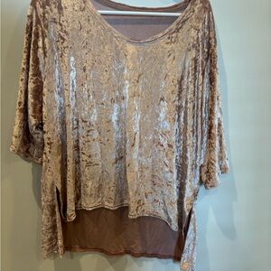 Luxurious Velvet Pink Women's Blouse